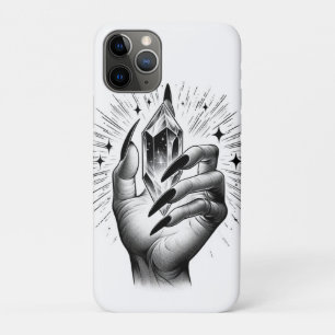 Funda Para iPhone 11 Pro Uñas Negras Largas y Magia de Energía de Cristal V