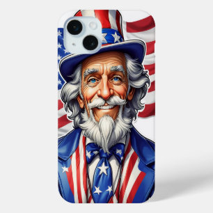 Funda Para iPhone 15 Mini Uncle Sam USA