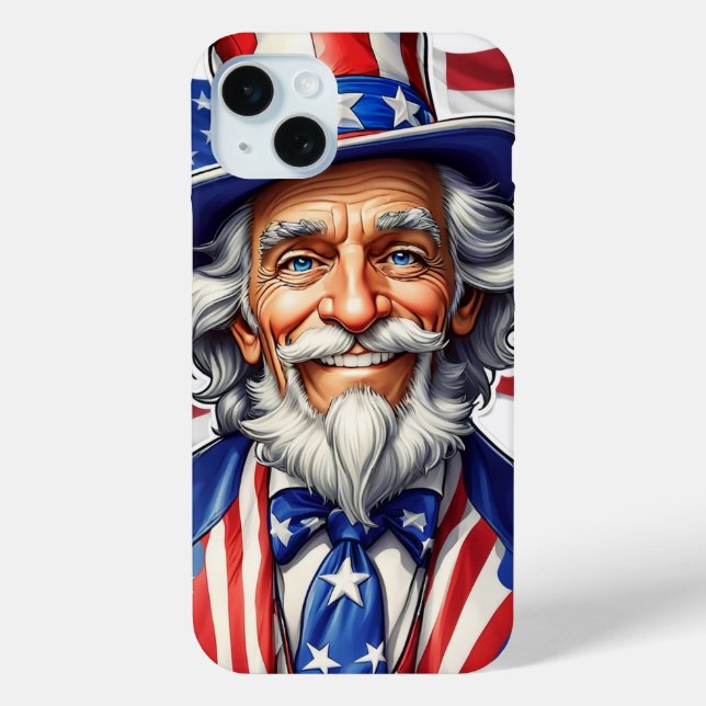 Funda De Case-Mate Para iPhone Uncle Sam USA (Reverso )