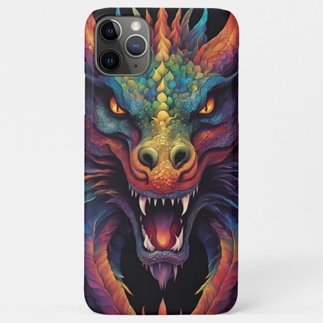 Funda De Case-Mate Para iPhone Une tête de dragon (Reverso)