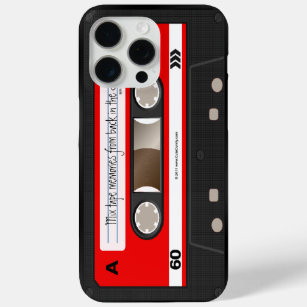 Funda Para iPhone 15 Pro Max Único fresco personalizada retro rojo de la cinta