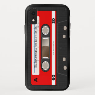 Funda Para iPhone XR Único fresco personalizada retro rojo de la cinta