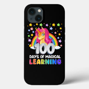 Funda Para iPhone 13 unicornio 100 días de aprendizaje mágico 100 días