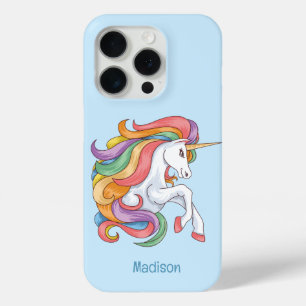 Funda Para iPhone 15 Pro Unicornio con colores de nombres personalizados