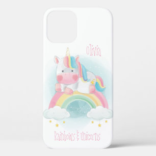 Funda Para iPhone 12 Pro Unicornio de bonito Pastel