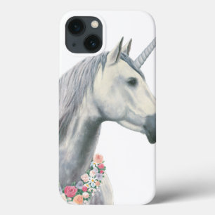 Funda Para iPhone 13 Unicornio del alcohol con las flores alrededor del