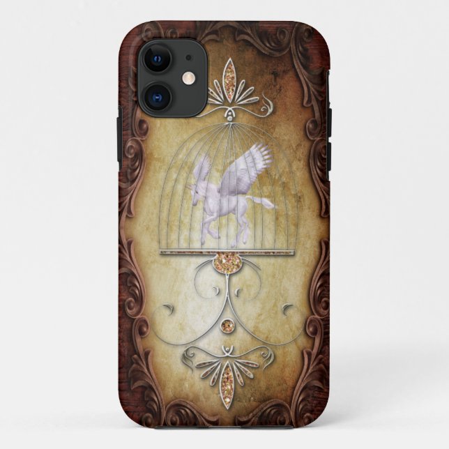 Funda De Case-Mate Para iPhone Unicornio en blanco y negro (Reverso)