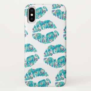Funda Para iPhone X UNICORNIO Labios Besados Metalizados Iridescentes 