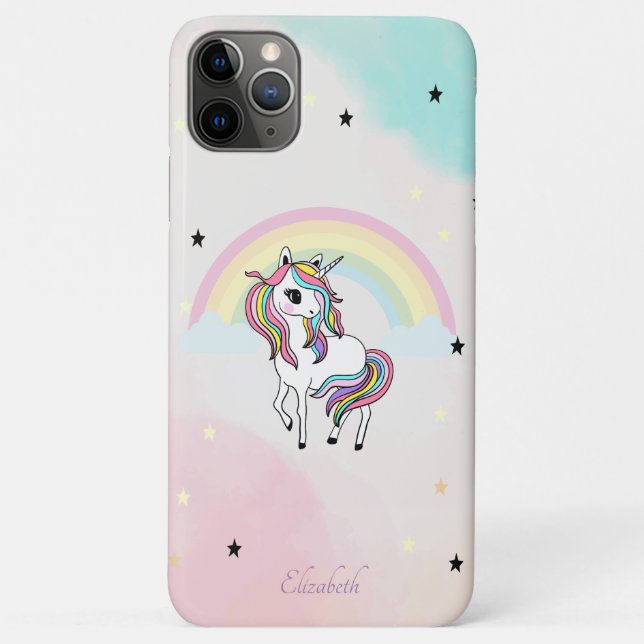 Funda De Case-Mate Para iPhone Unicornio mágico, arcoiris, estrellas (Reverso)