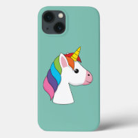 Unicornio mágico lindo con el pelo colorido
