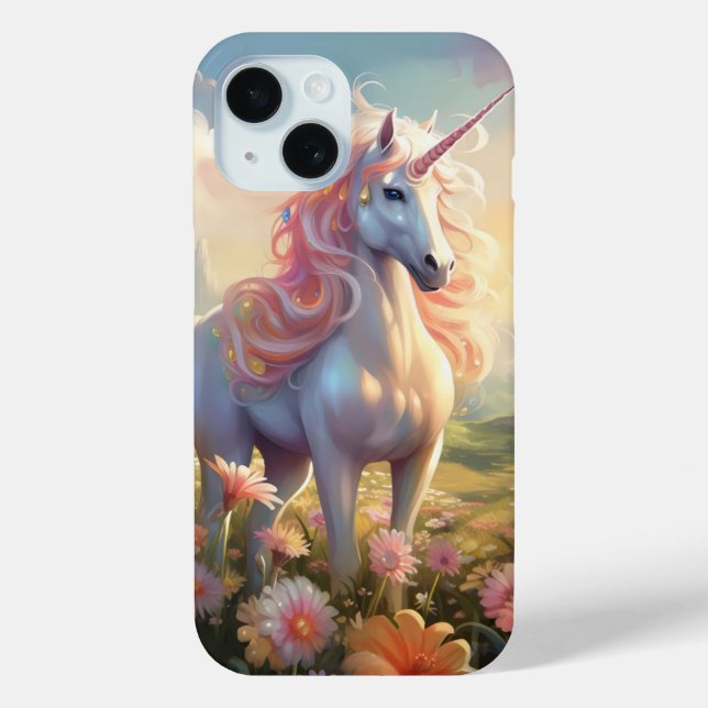 Funda De Case-Mate Para iPhone Unicornio rosa (Reverso )