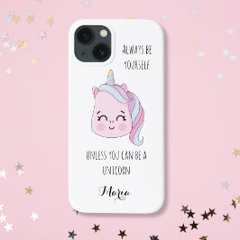 Funda Para iPhone 13 Unicornio rosa