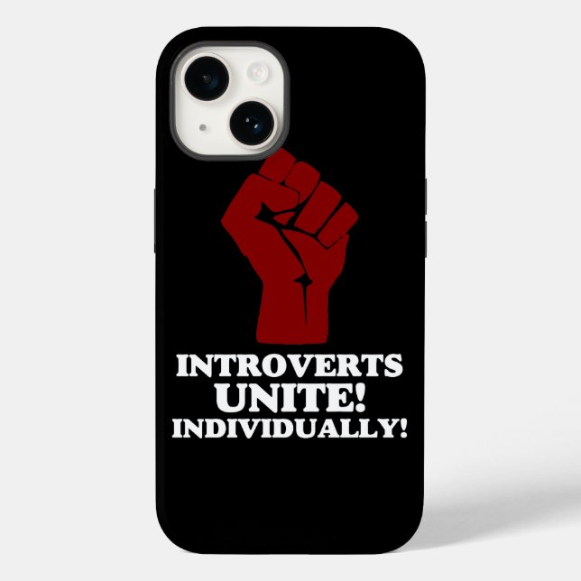 Funda De Case-Mate Para iPhone Unidos de introvertidos (Reverso )