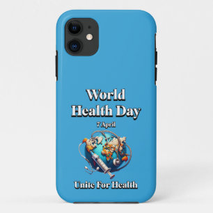 Funda Para iPhone 11 Unidos Por La Salud. Día Mundial de la Salud. Cami