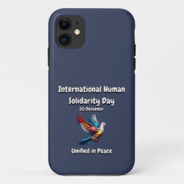 Funda Para iPhone 11 Unificado en paz. Día de la Solidaridad Humana.