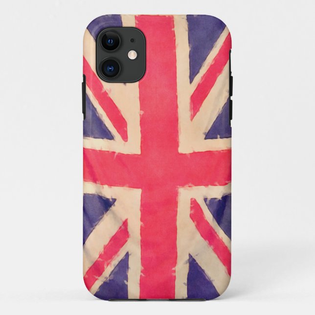 Funda De Case-Mate Para iPhone UNION JACK FLAG grunge (Reverso)