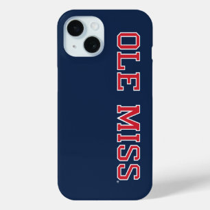 Funda Para iPhone 15 Universidad de Misisipi   Ole Miss Wordmark