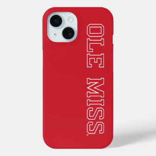 Funda Para iPhone 15 Universidad de Misisipi   Ole Miss Wordmark