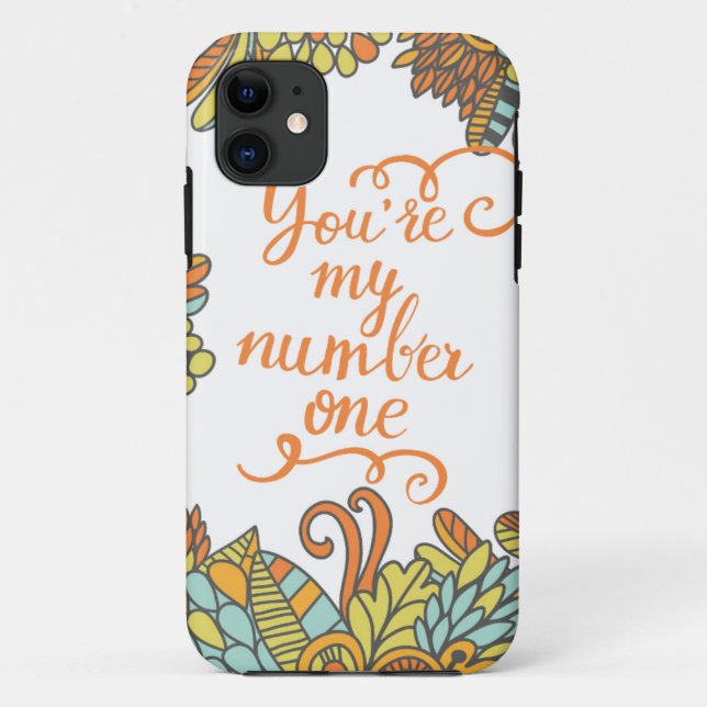 Funda De Case-Mate Para iPhone Usted es mi número uno (Reverso)