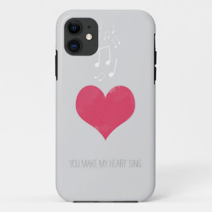 Funda Para iPhone 11 Usted hace que mi corazón canta el caso del iPhone