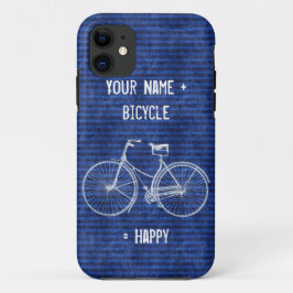 Funda Para iPhone 11 Usted más la bicicleta iguala las rayas antiguas