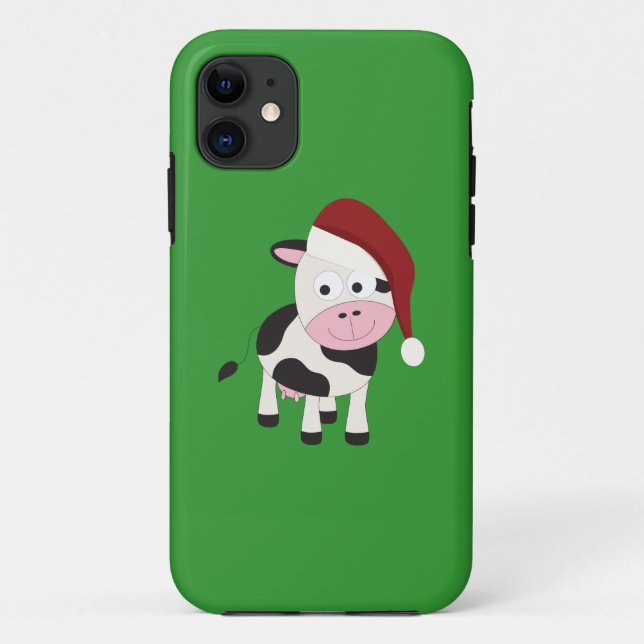 Funda De Case-Mate Para iPhone vaca navidad (Reverso)