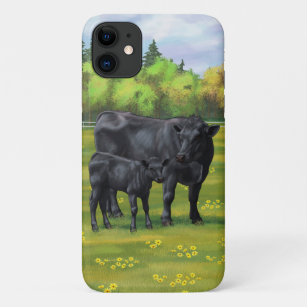 Funda Para iPhone 11 Vaca negra de ángulos y ternera en salsa de verano
