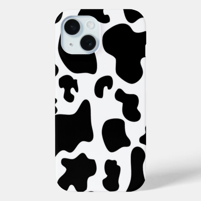 Funda De Case-Mate Para iPhone Vaca negra y blanca (Reverso )