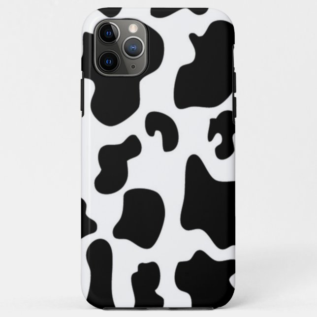 Funda De Case-Mate Para iPhone Vaca negra y blanca (Reverso)