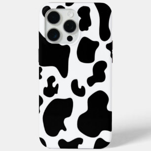 Funda Para iPhone 15 Pro Max Vaca negra y blanca