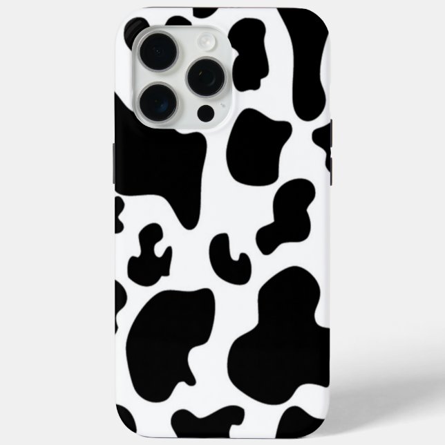 Funda De Case-Mate Para iPhone Vaca negra y blanca (Reverso )