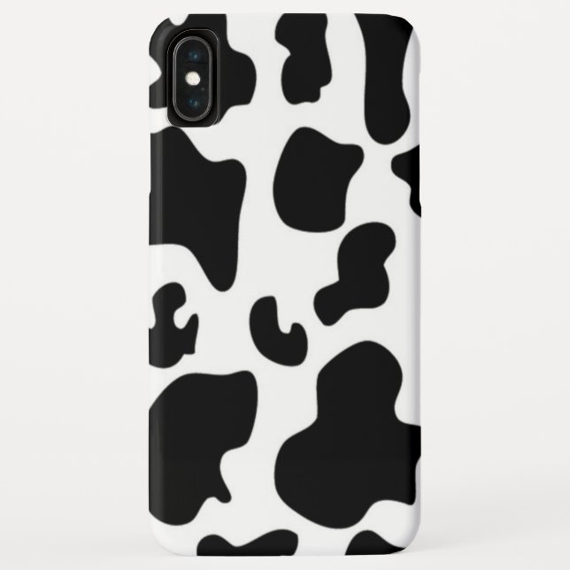 Funda De Case-Mate Para iPhone Vaca negra y blanca (Reverso)