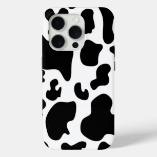 Funda Para iPhone 15 Pro Vaca negra y blanca