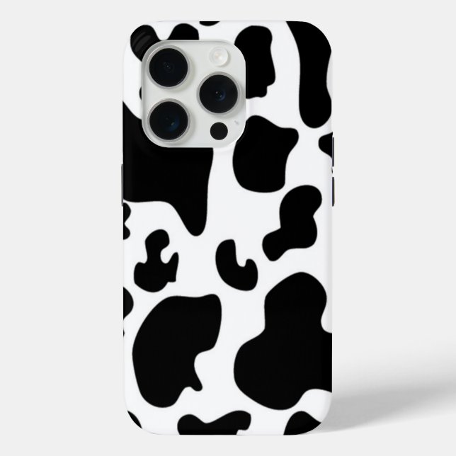 Funda De Case-Mate Para iPhone Vaca negra y blanca (Reverso )
