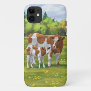 Funda Para iPhone 11 Vaca y ternera en salsa de verano de Guernsey