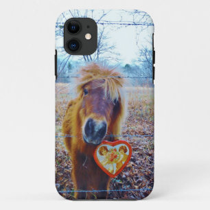 Funda Para iPhone 11 Valentine Heart Horse