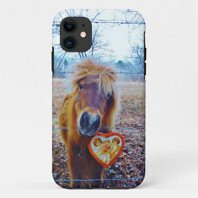Funda De Case-Mate Para iPhone Valentine Heart Horse (Reverso)