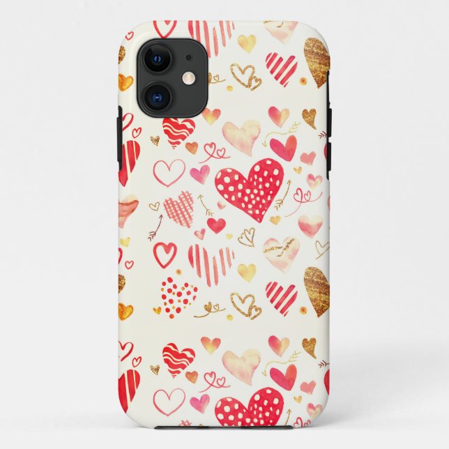 Funda De Case-Mate Para iPhone Valentine Hearts Speck (Reverso)