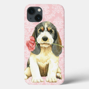 Funda Para iPhone 13 Valentine Rosa Petit Basset Griffon Vendeen