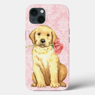 Funda Para iPhone 13 Valentine Rosa Yellow Lab