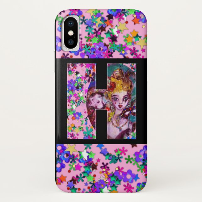 FUNDA DE Case-Mate PARA iPhone VALENTINE VENETIAN MASQUERADE MONOGRAM H CARTA (Reverso)