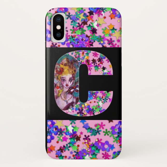 FUNDA DE Case-Mate PARA iPhone VALENTINO MÁSCARA VENECIANA MONOGRAMA LETRA C (Reverso)