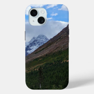 Funda Para iPhone 15 Valle de Montaña con Cima Nevada Escena Natural