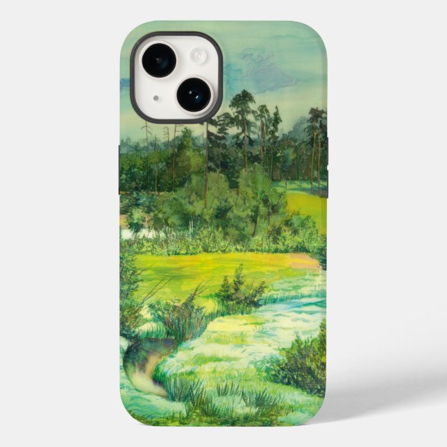 Funda De Case-Mate Para iPhone valle verde (Reverso )