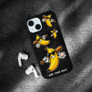 Funda Para iPhone 15 Vamos a Volvernos Locos Béisbol Retro Plátano Dive