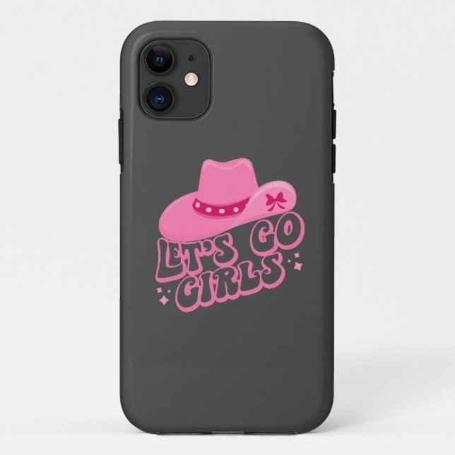 Funda De Case-Mate Para iPhone Vamos Chicas, viaje de Chicas, gráfico retro (Reverso)