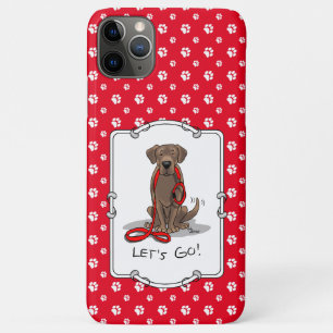 Funda Para iPhone 11 Pro Max ¡Vamos! Chocolate Lab Labrador Retriever