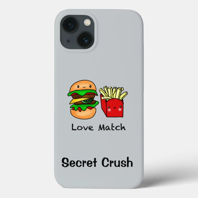 Funda De Case-Mate Para iPhone Vamos juntos como hamburguesas y papas fritas pers (Reverso)