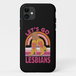 Funda Para iPhone 11 Vamos lesbianas Mes del Orgullo LGBTQ Vaquera
