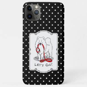 Funda Para iPhone 11 Pro Max ¡Vamos! (para dar un paseo) Samoyed w red leash Fu